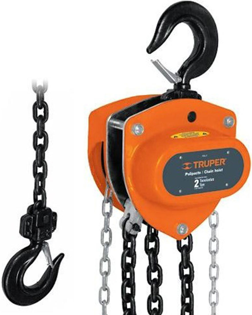 Palăng xích công nghiệp kéo tay 3m, 2.0 tấn, truper - 16826 trọng lượng palăng: 19.3kg pol-2