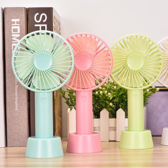 Quạt để bàn mini 3 cấp độ có đèn led. Quạt sạc để bàn có đế, quạt có đèn led 3 chế độ cực mát