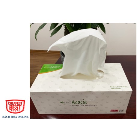 Giấy rút mịn dạng hộp acacia 180 tờ 2 lớp krh-180