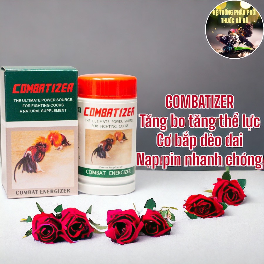 THUỐC GÀ ĐÁ COMBATIZER NUÔI GÀ CHẾ ĐỘ ĐÁ BO LỚN, DẺO DAI, TĂNG NƯỚC MÁU, NẠP PIN NHANH MAU TỚI ĐÁ