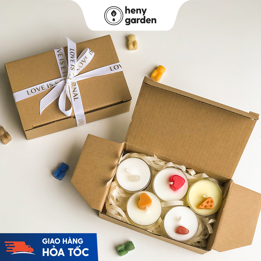 Set Quà Tặng Nến Thơm Dễ Thương Size Nhỏ Mini HENY GARDEN