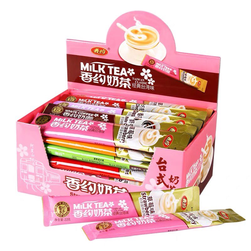 30 GÓI TRÀ SỮA TỰ PHA MIX 8 VỊ TẶNG KÈM 10 GÓI ĐẬU ĐỎ NHỎ