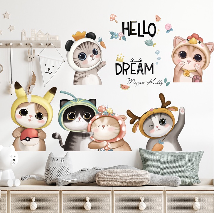 Decal dán tường Mèo lovely - P30 - Vivadecal