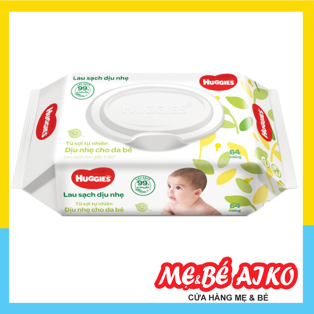 Khăn giấy ướt cho trẻ sơ sinh Huggies 64 tờ