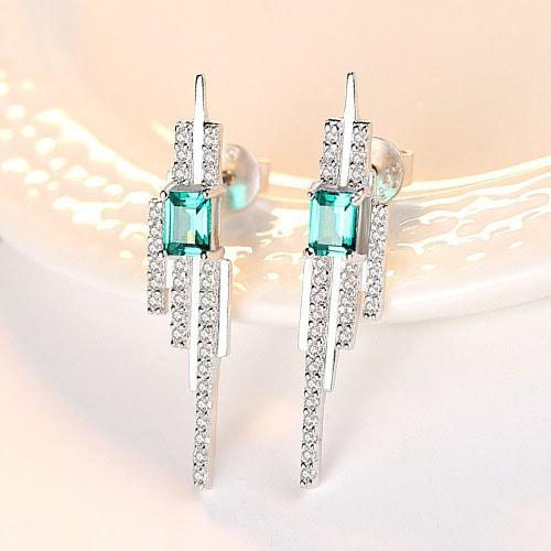 Bông Tai Bạc Nữ S925 Hoàng Gia B-1451 Bảo Ngọc Jewelry