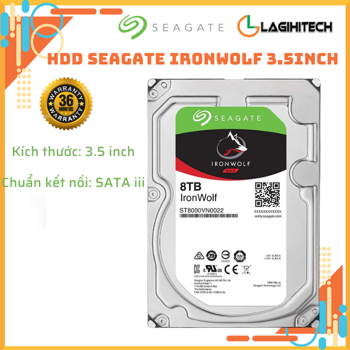 Ổ Cứng HDD Seagate Ironwolf 3.5 inch SATA iii