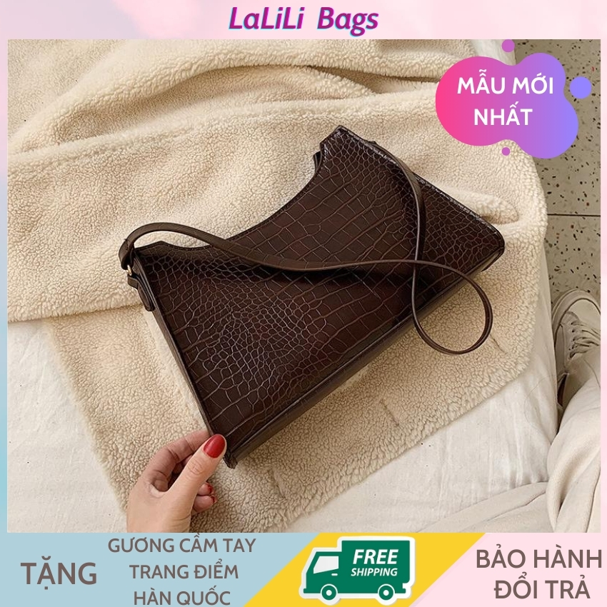 Túi xách nữ - TẶNG KÈM GƯƠNG CẦM TAY MINI - Túi đeo chéo LALILI BAGS Túi nữ thời trang da PU cao cấp phong cách Hàn Quốc