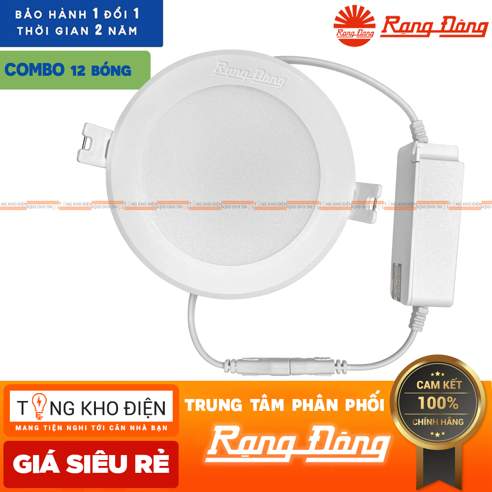 Đèn led ầm trần downlight 7w lỗ khoét 90mm Rạng Đông