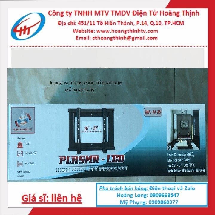 Khung treo tv lcd-palasma 26-37inh cố định
