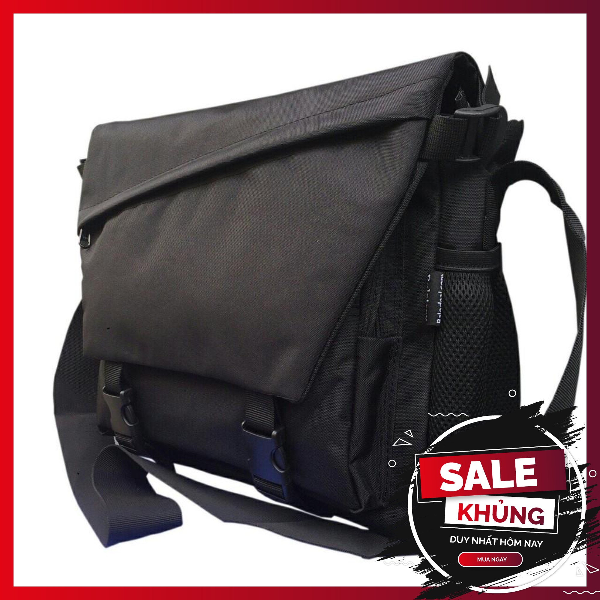 TẶNG VÍ DA MINI_ Cặp đeo chéo nam chất vải bố PVC độc đáo - Cặp xách nam - cặp nam đeo chéo.