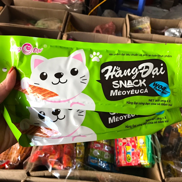 1 gói snack hằng đại mèo yêu cá đồ ăn vặt ngon tuổi thơ