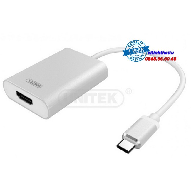 Cáp type-c - hdmi unitek 20cm