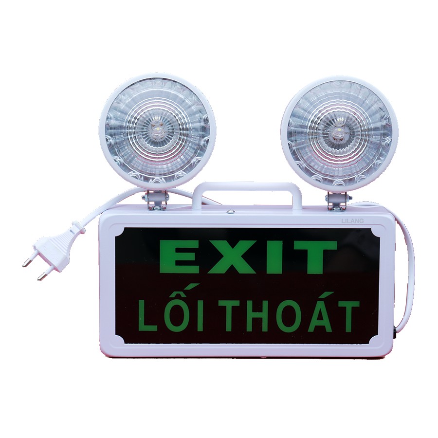 Đèn báo thoát hiểm - Combo 2 Đèn báo thoát hiểm EXIT phù hợp lắp cho khách sạn nơi công cộng chợ... - Đèn sự cố chiếu sáng kết hợp báo thoát hiểm Exit