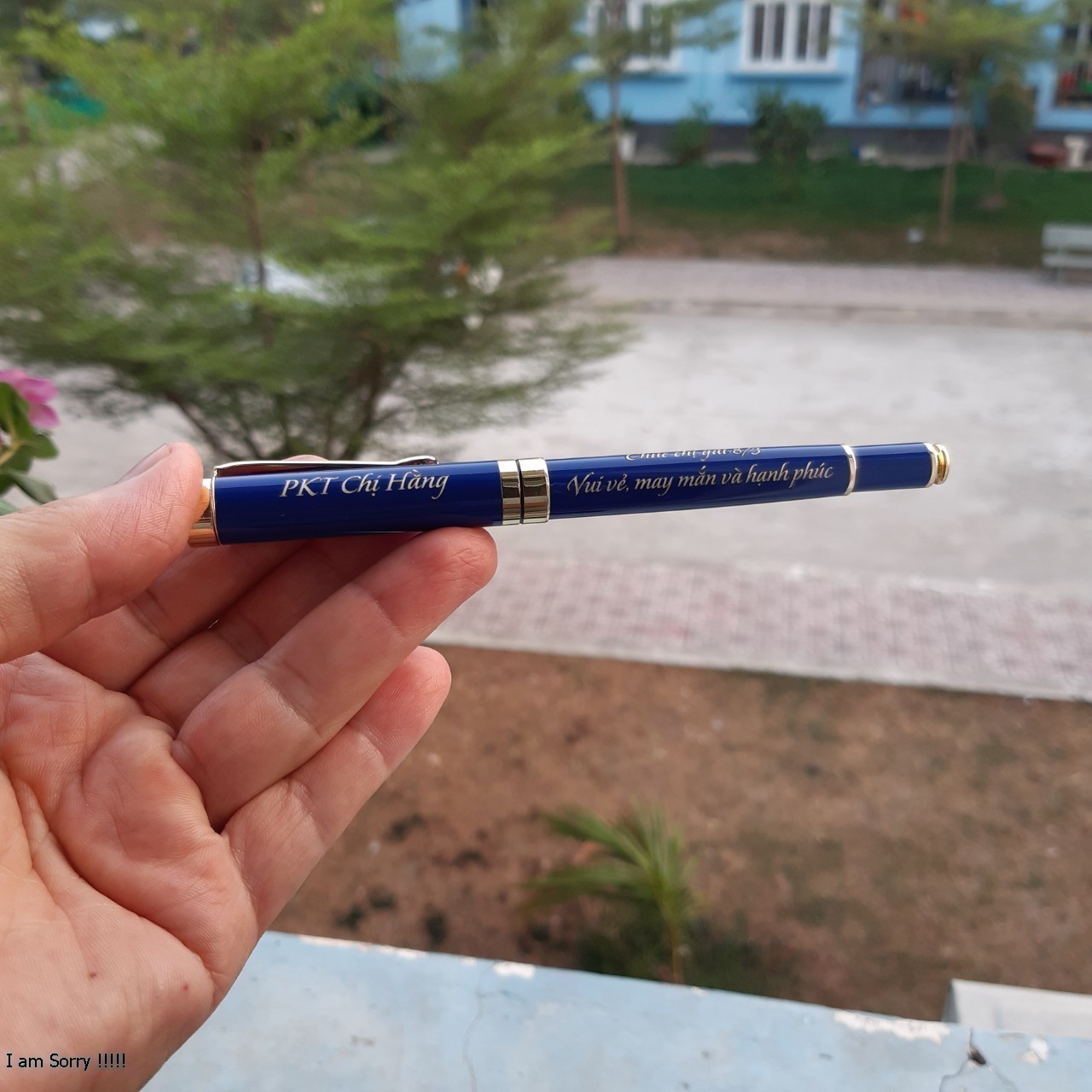 Bút ký khắc tên BYL04/ Bút vỏ xanh & vỏ đen