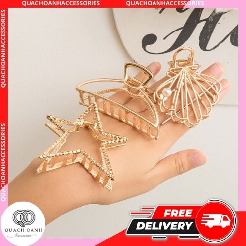 Kẹp tóc kim loại hot trend, kẹp tóc kim loại Hàn Quốc phong cách quý tộc -KEP52
