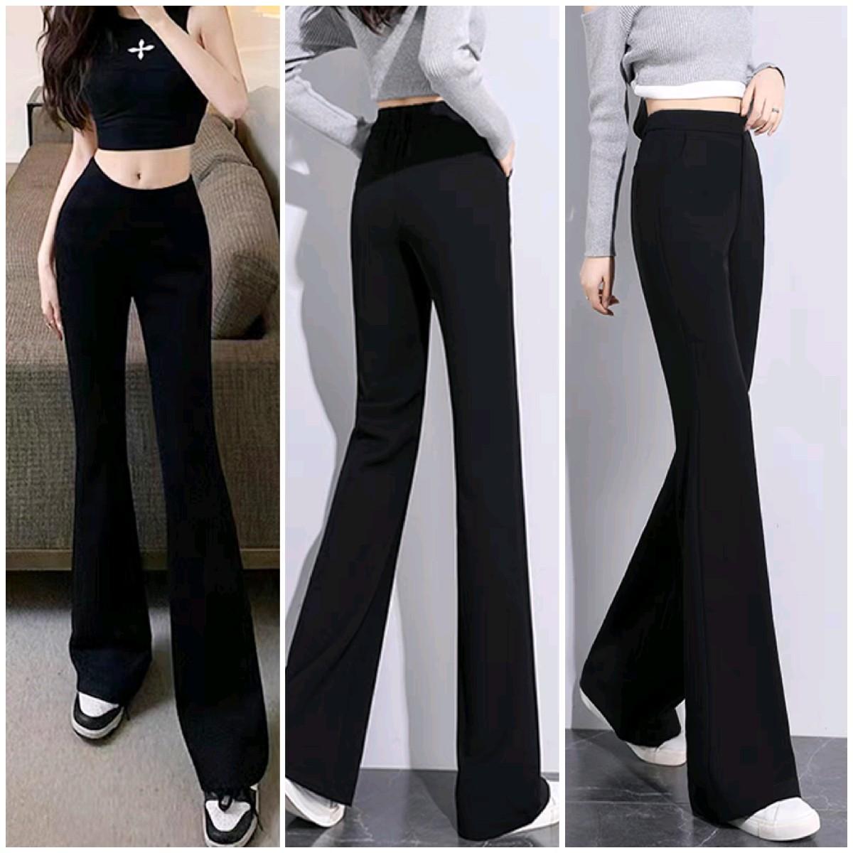 Quần legging ống loe cạp cao dáng dài, che khuyết điểm, siêu hách dáng