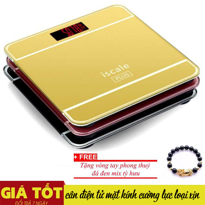Cân sức khỏe điện tử kính cường lực ISCALE, Phiên bản nâng cấp cân điện tử sức khỏe,