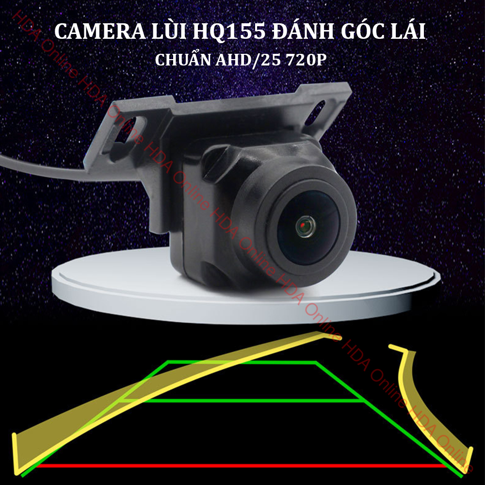 Camera lùi ô tô hq155 chuẩn ahd đánh góc lái