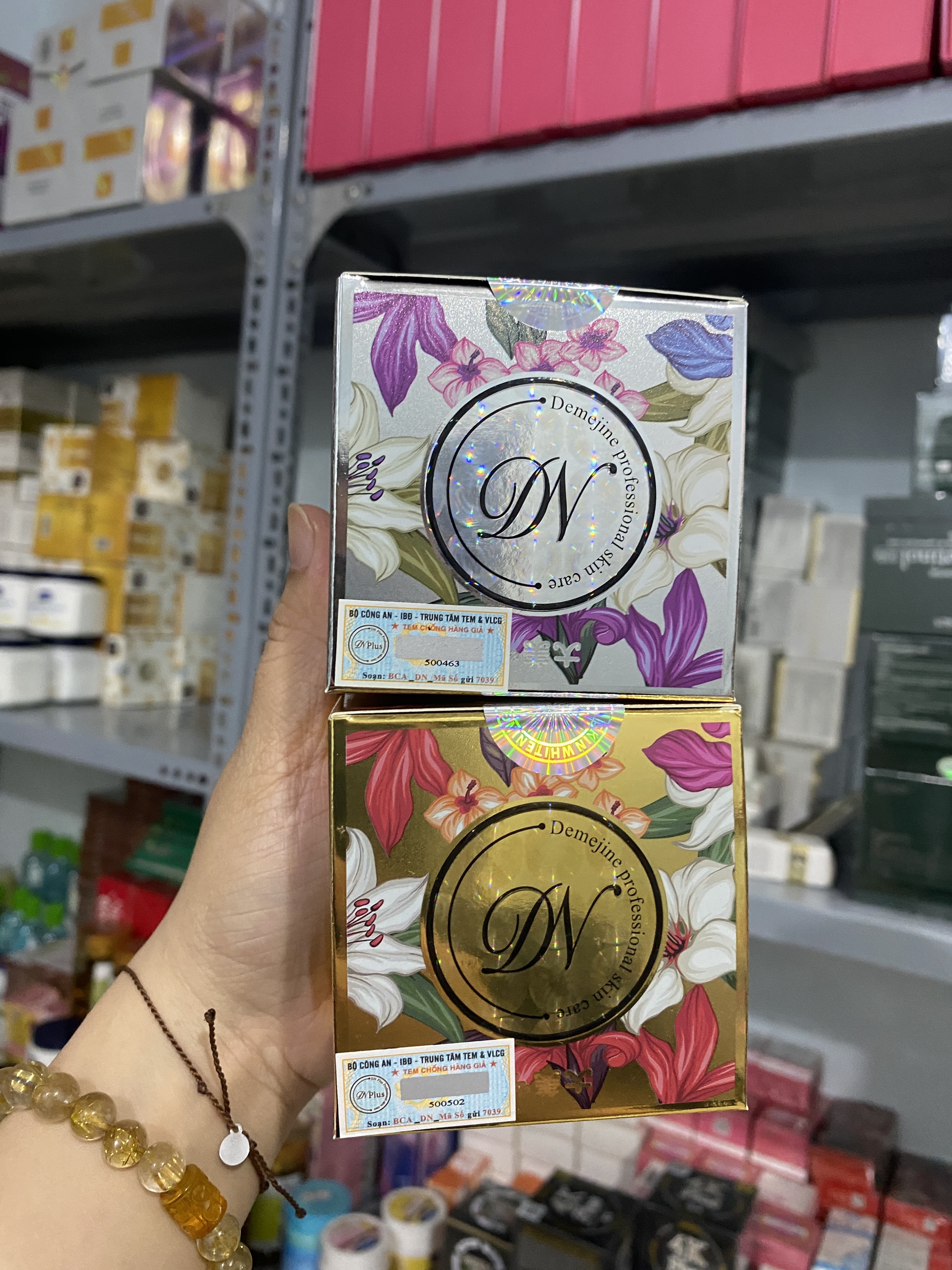 Combo 2 Hộp Kem Face - Demejine Hàn Quốc - Ngày và Đêm - dưỡng trắng da,hết mụn nám tàn nhang