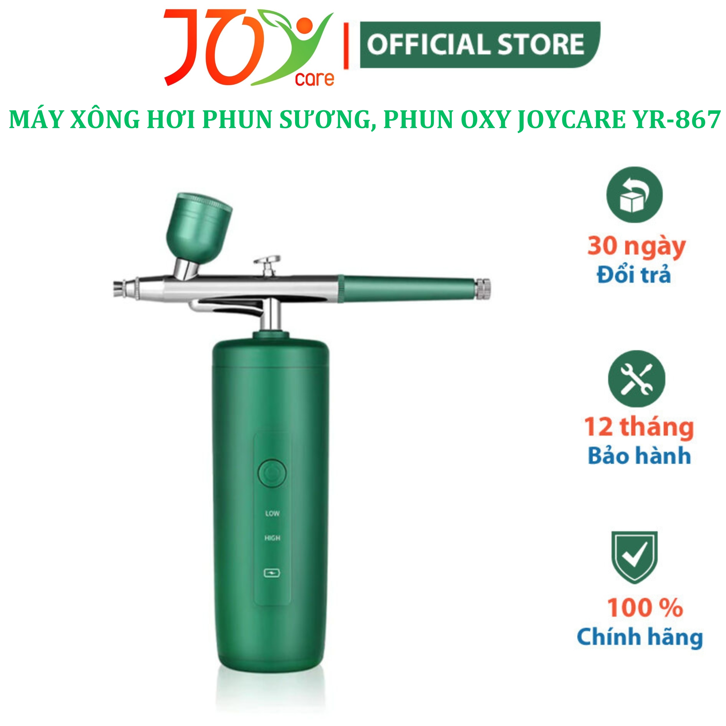 Máy xông hơi mặt mini, phun sương, phun oxy làm đẹp da tại nhà joycare yr-867