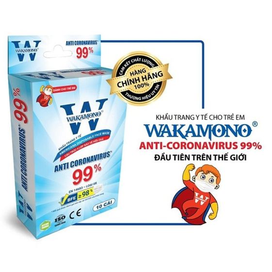 Khẩu trang wakamono trẻ em - kho hcm