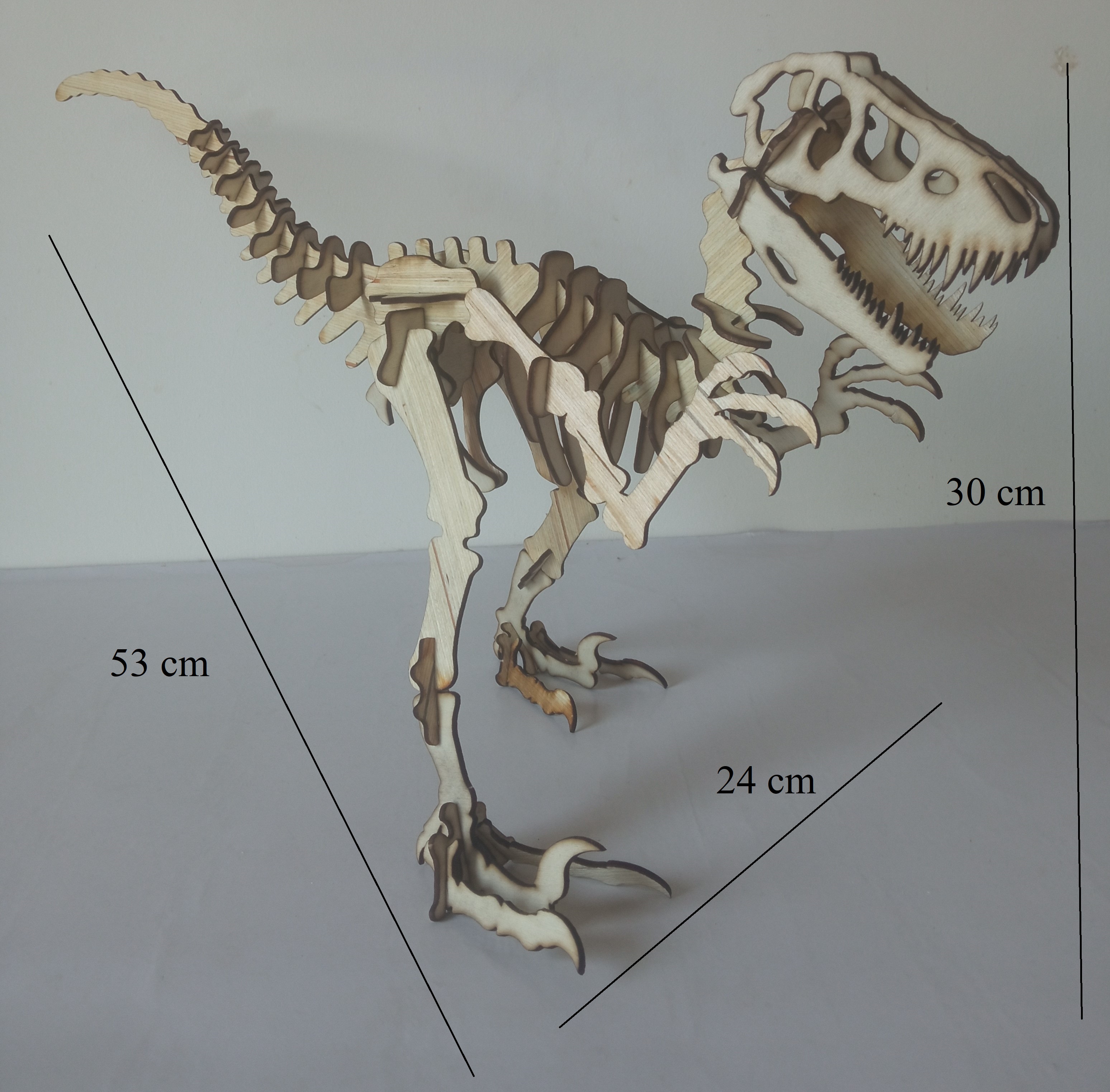 Đồ chơi lắp ráp mô hình 3d bằng gỗ, khủng long bạo chúa loại lớn