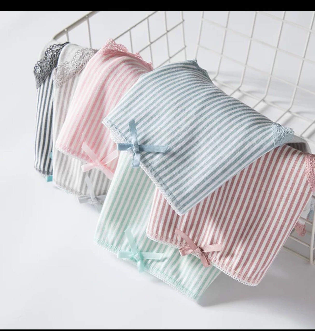 Combo 5 quần lót cottong kẻ sọc hàng mới siêu chất sz 45kg đến 68kg