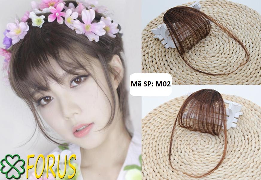 Tóc giả mái thưa mai thẳng M02, màu