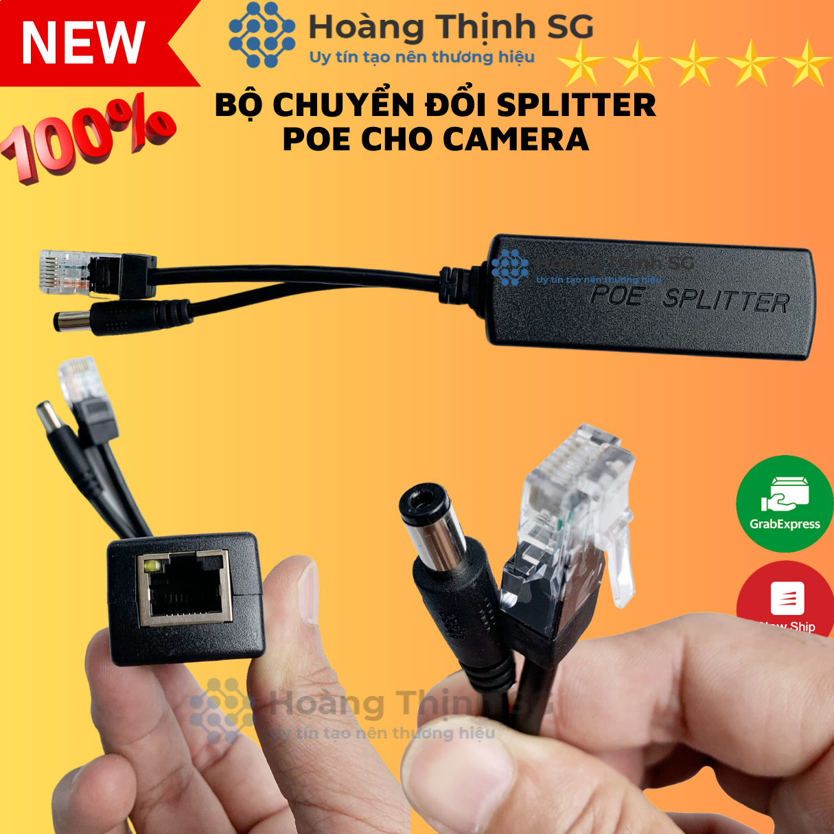 Bộ Chuyển Đổi Splitter POE 48v sang 12v Cho Camera IP Không POE