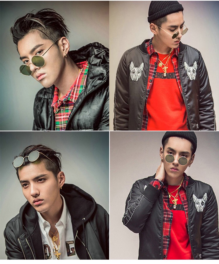 Mắt Kính Mặt Tròn Cho Nam Nữ Kính Thầy Bói Cổ Điển Gọng Kính Kim Loại Chất Lừ