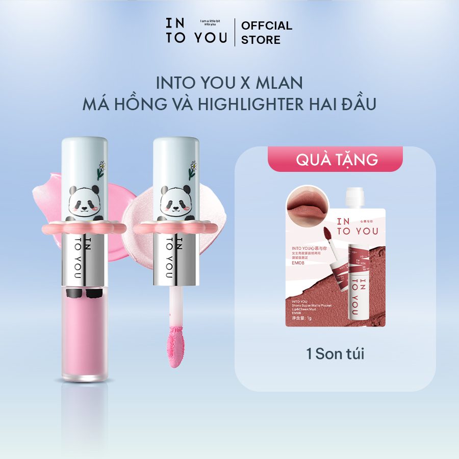 [NEW LIMITED PHIÊN BẢN PANDA] Má hồng và highlighter hai đầu INTO YOU x MLAN 6.6g