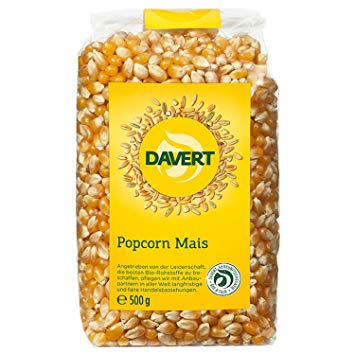 Bắp ngô nổ bỏng hữu cơ Davert 500g