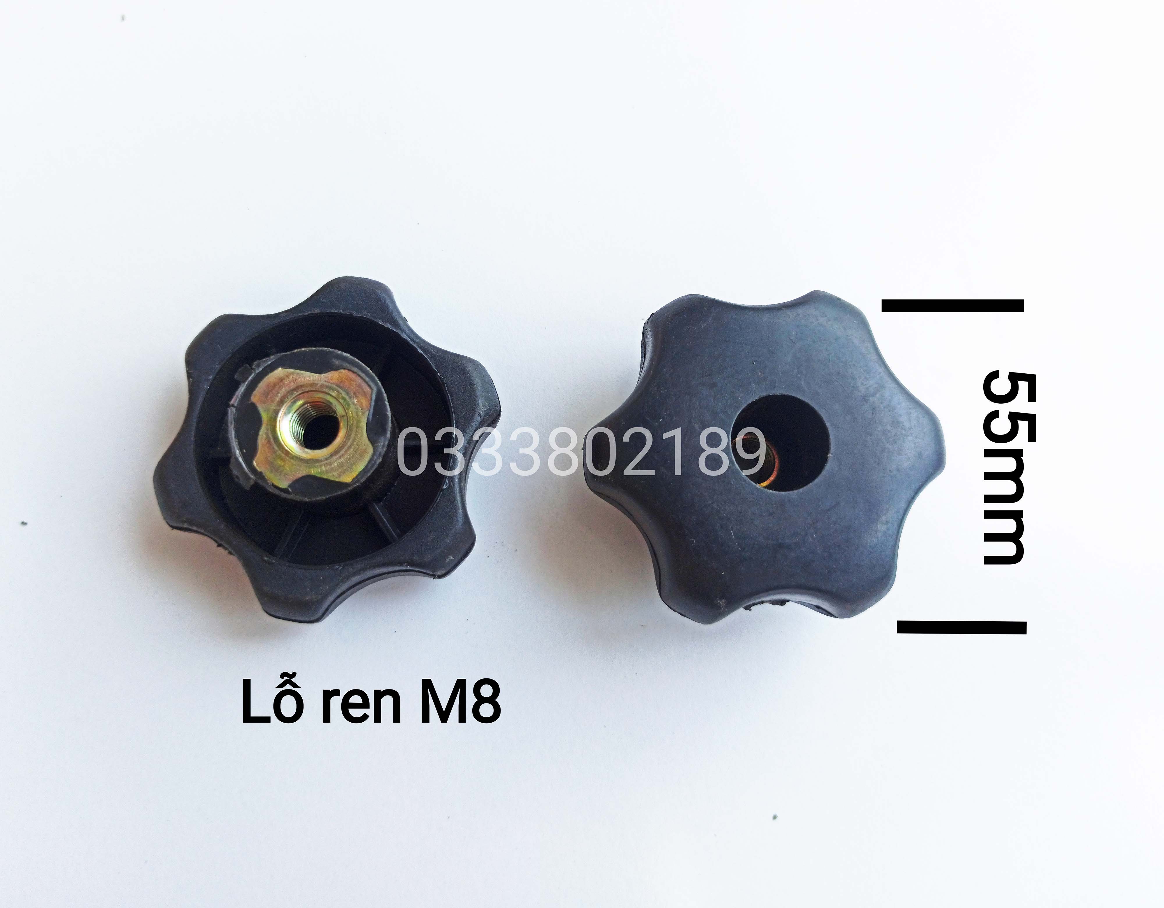 [HCM]Núm vặn nhựa lỗ ren M8-55mm