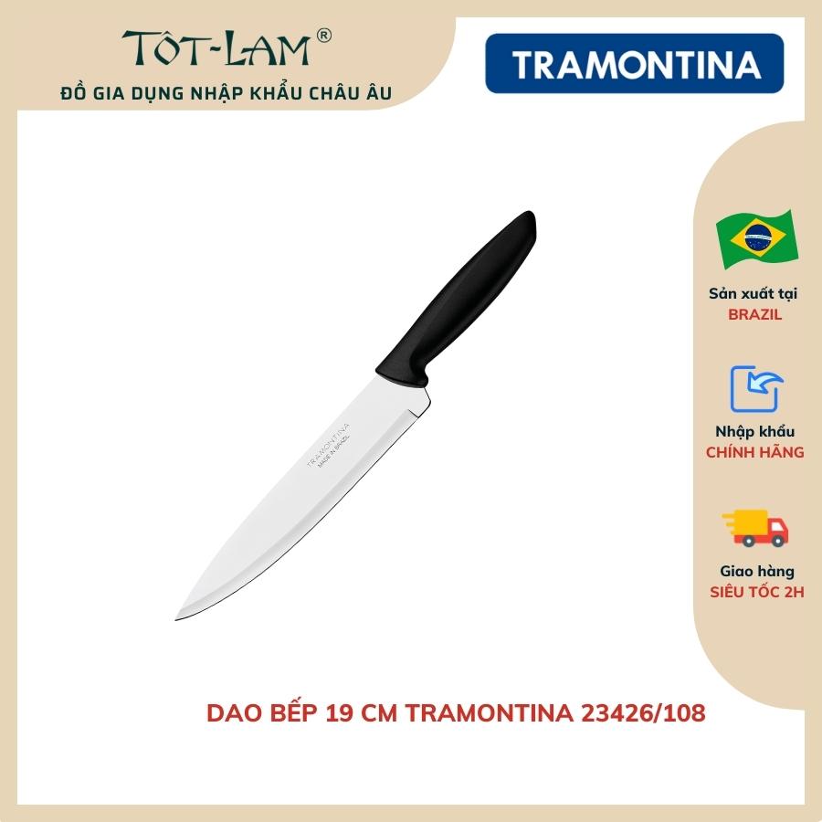 Dao bếp tramontina plenus 19cm thép không gỉ cán nhựa pp nhập khẩu brazil