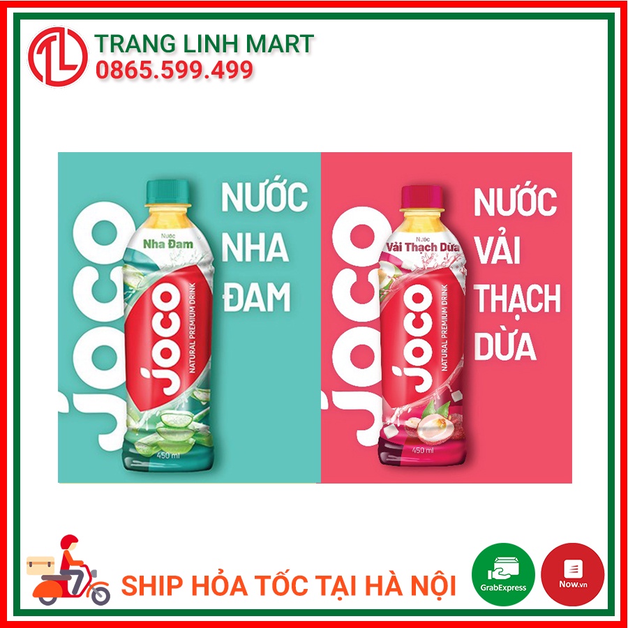 Nước trái cây nha đam/vải thạch dừa joco lẻ 1 chai 455ml