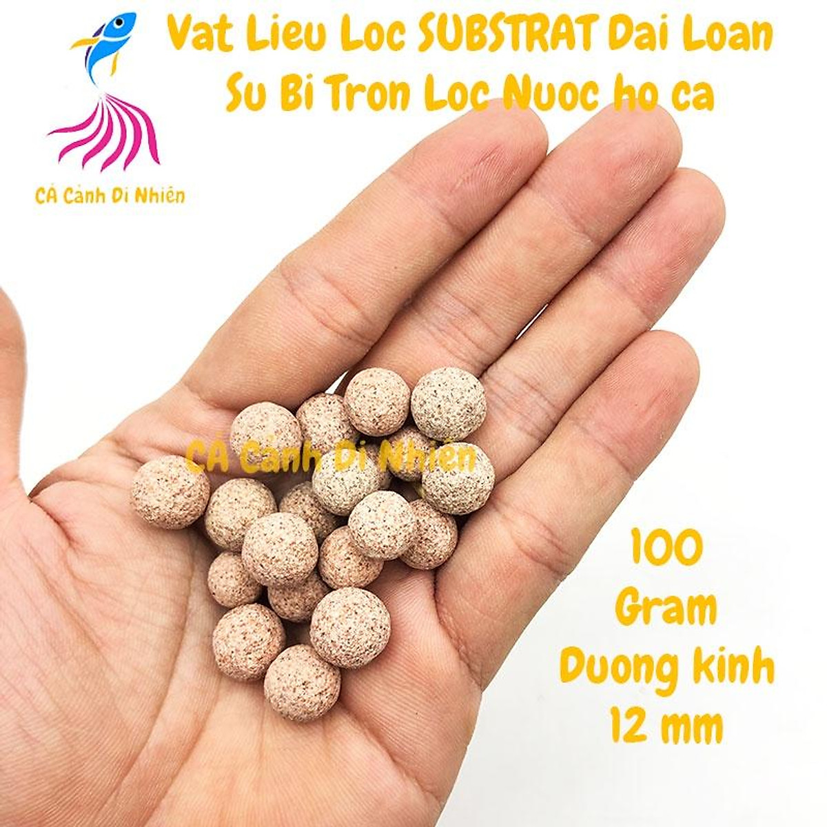 Vật liệu lọc substrat đài loan 100 gram - sứ bi lọc nước cho hồ cá cảnh