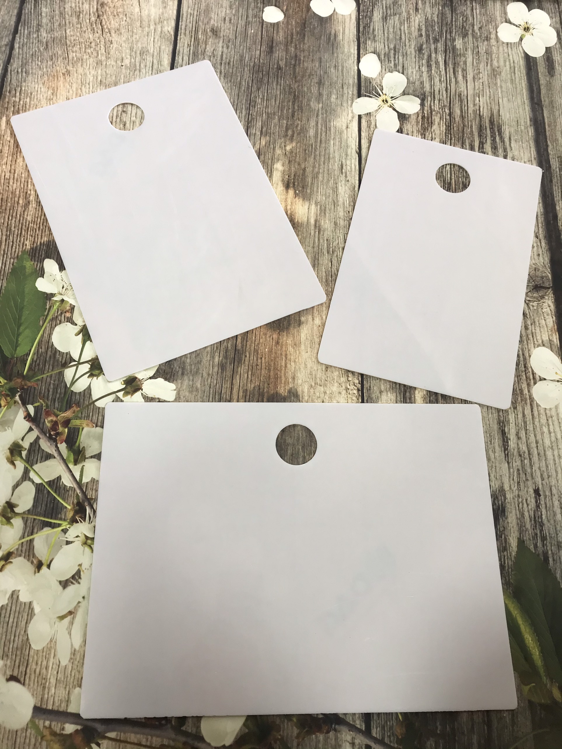 Palet pha màu, khay pha màu vẽ mica, khay phẳng mica