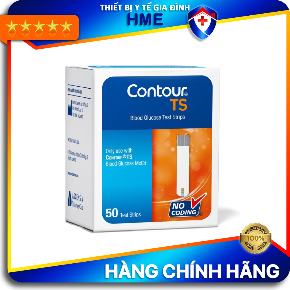 Hộp 25/50 que thử đường huyết, test thử tiểu đường contour ts, hãng bayer-đức - mẫu mới 2020