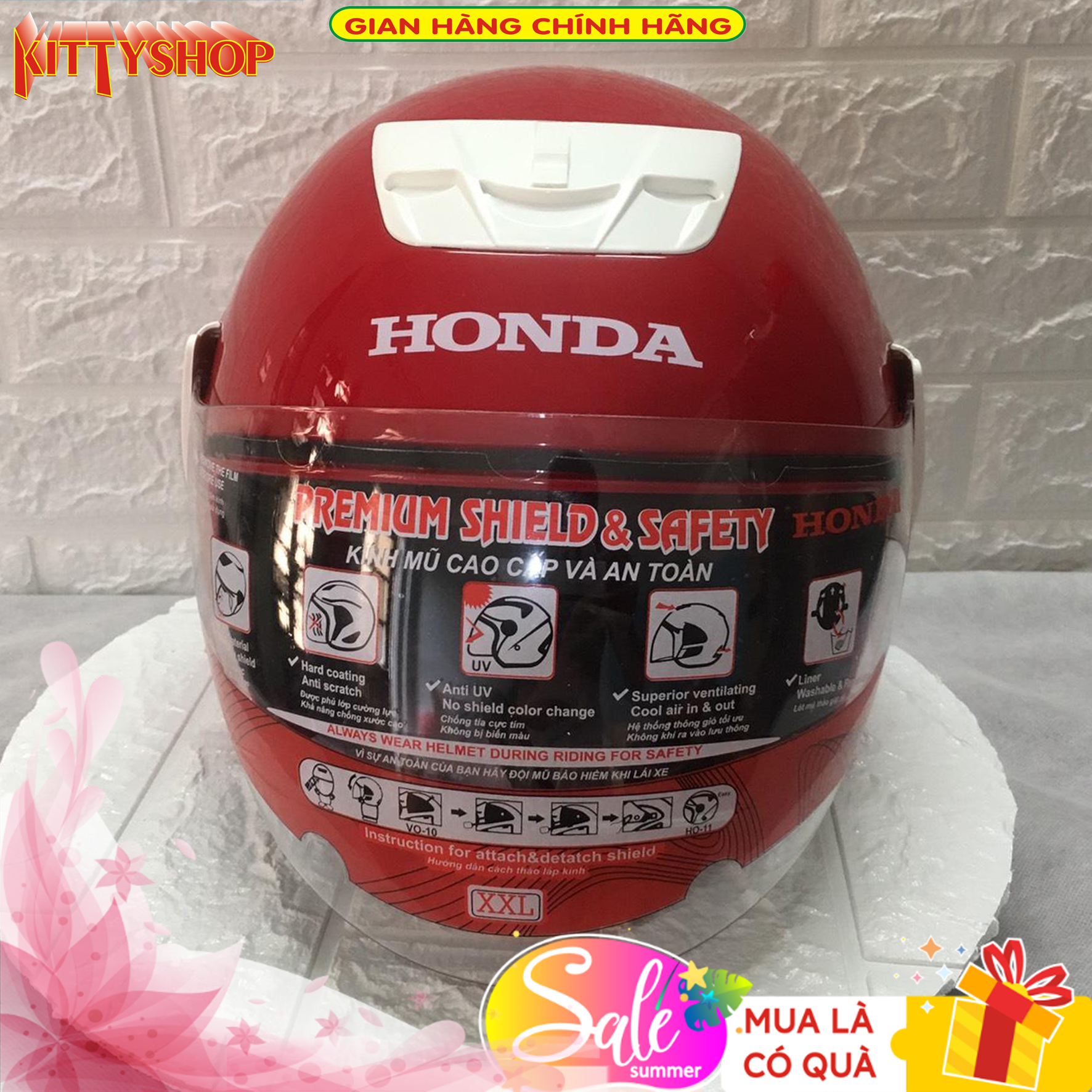 Mũ bảo hiểm thời trang cao cấp Honda, bền, đẹp, giá cả hợp lý, bảo vệ an toàn tính mạng của bạn, vật dụng không thể thiếu khi tham gia giao thông