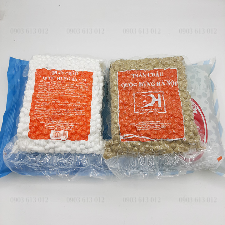 Trân châu đen trắng Hà Nội loại 1kg - Nguyên liệu topping trà sữa thơm ngon dễ nấu