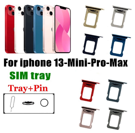 Khay sim ip 13 pro bản 1 sim/ 2 sim zin có ron chống nước & lẫy giữ sim