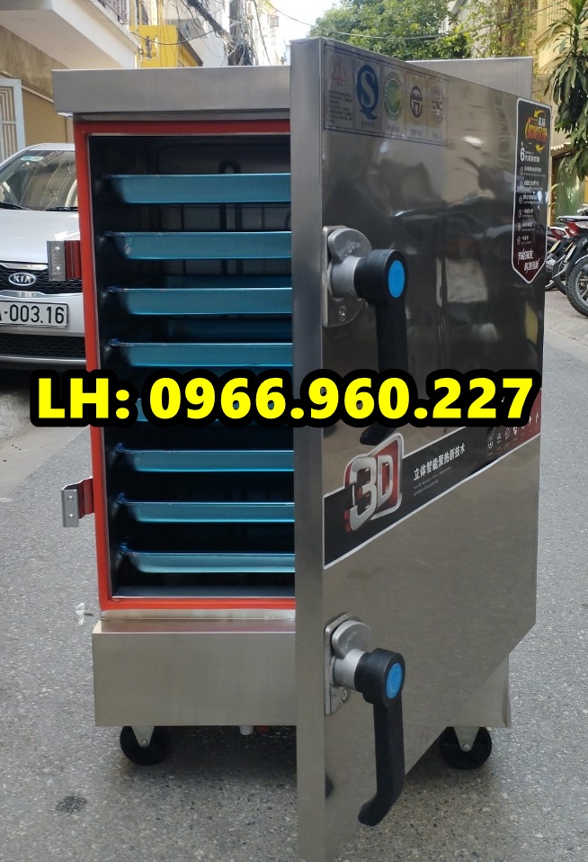 Tủ nấu cơm, hấp cơm, tủ công nghiệp, tủ hấp bánh bao, thịt luộc, gà ủ muối tủ 6-8-10-12 khay