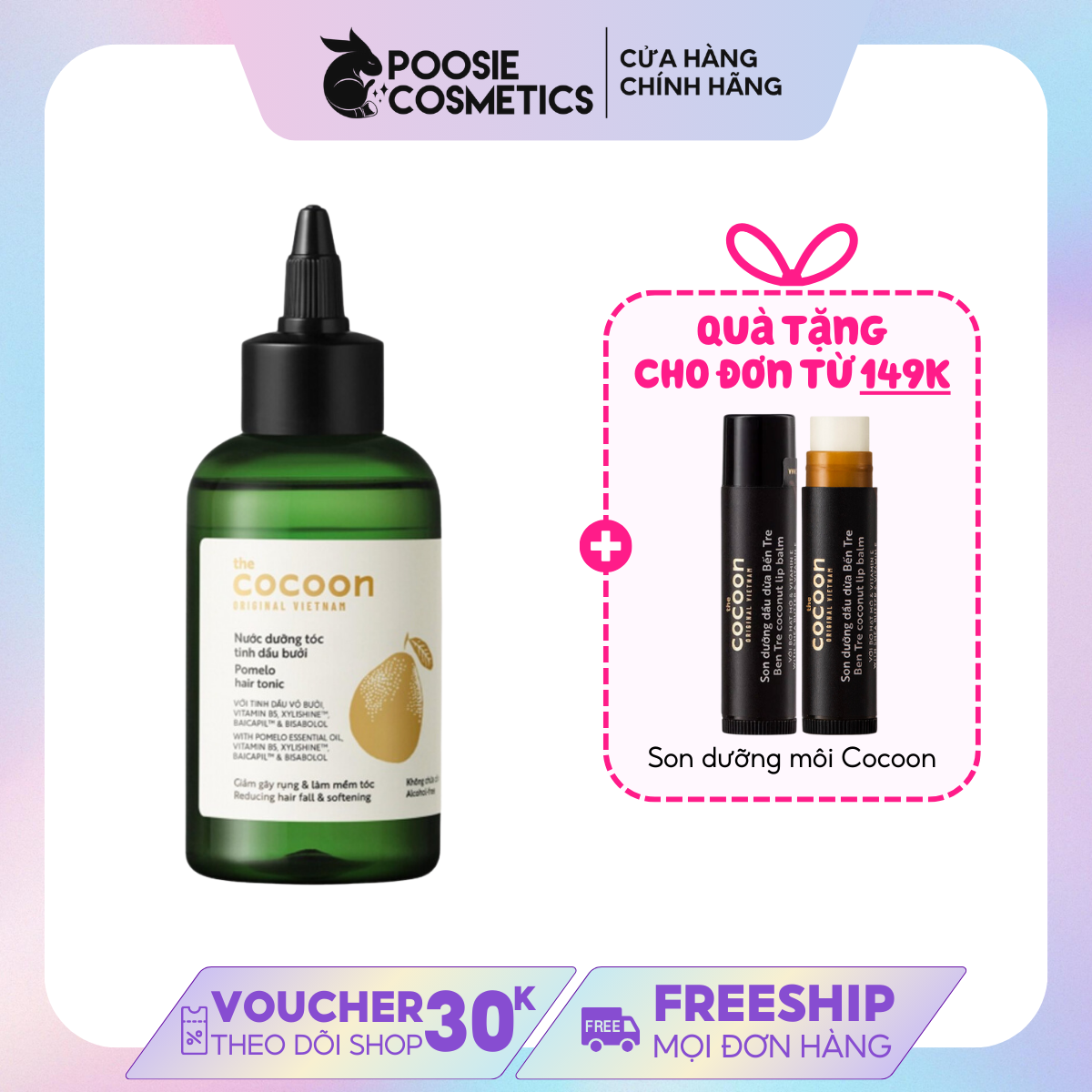 Tinh Dầu Bưởi Cocoon Pomelo Hair Tonic 140ml