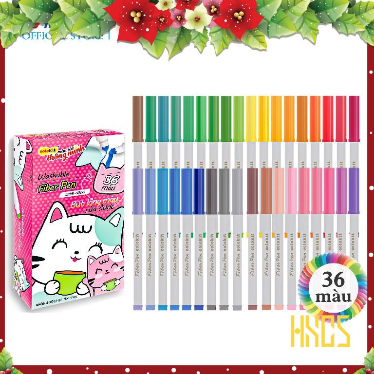 Bộ bút lông Fiber Pen Colokit Thiên Long, HXGS bộ bút lông nhiều màu viết nét thanh nét đậm
