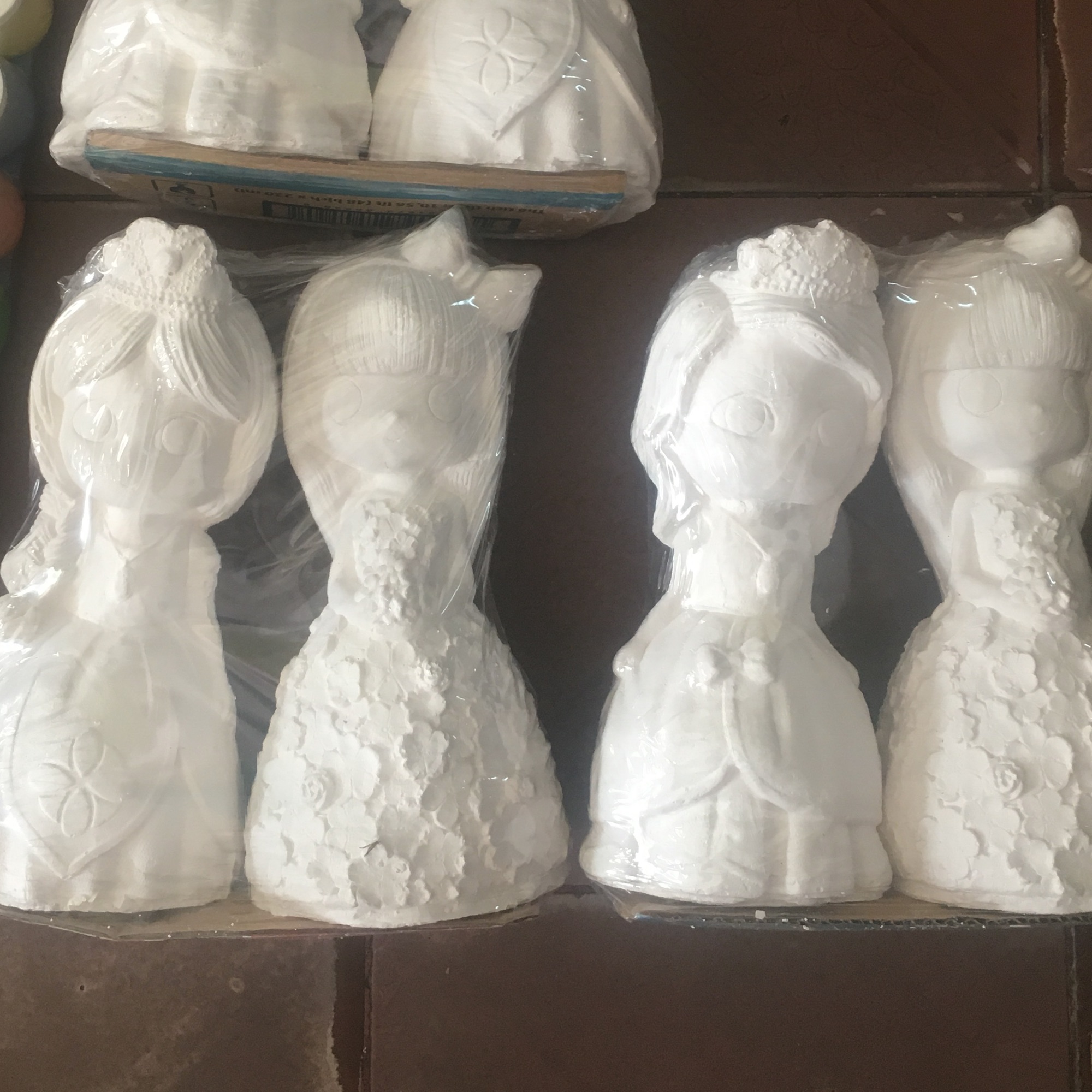 Combo 2 Tượng tô màu size 24cm