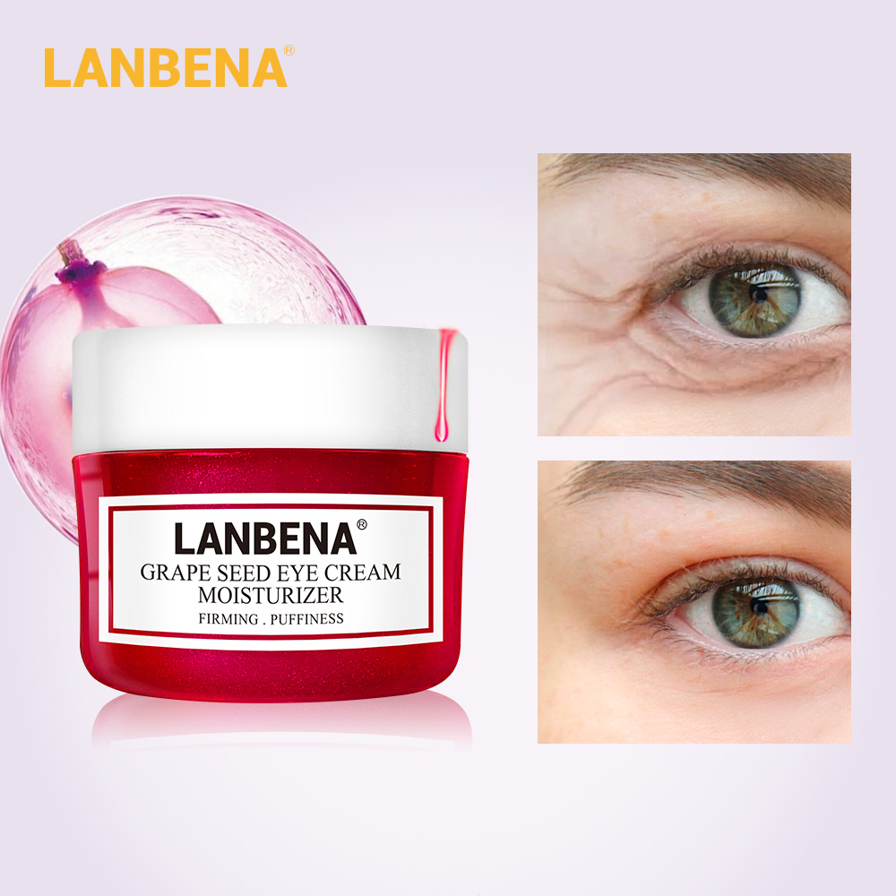 Kem mắt LANBENA chiết xuất hạt nho xoá đốm đen/bọng mắt dưỡng ẩm chống lão hoá làm săn chắc vùng da quanh mắt - INTL