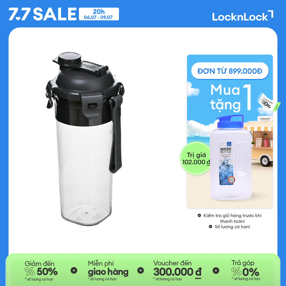 Bình nước LocknLock ABF931MBLU nhựa tritan dung tích 480ml - Màu xanh dương