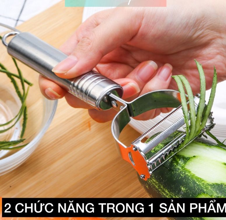 Nạo củ quả inox 3 chức năng, gọt củ quả bào sợi tiện lợi Nạo củ quả dụng cụ bào sợi