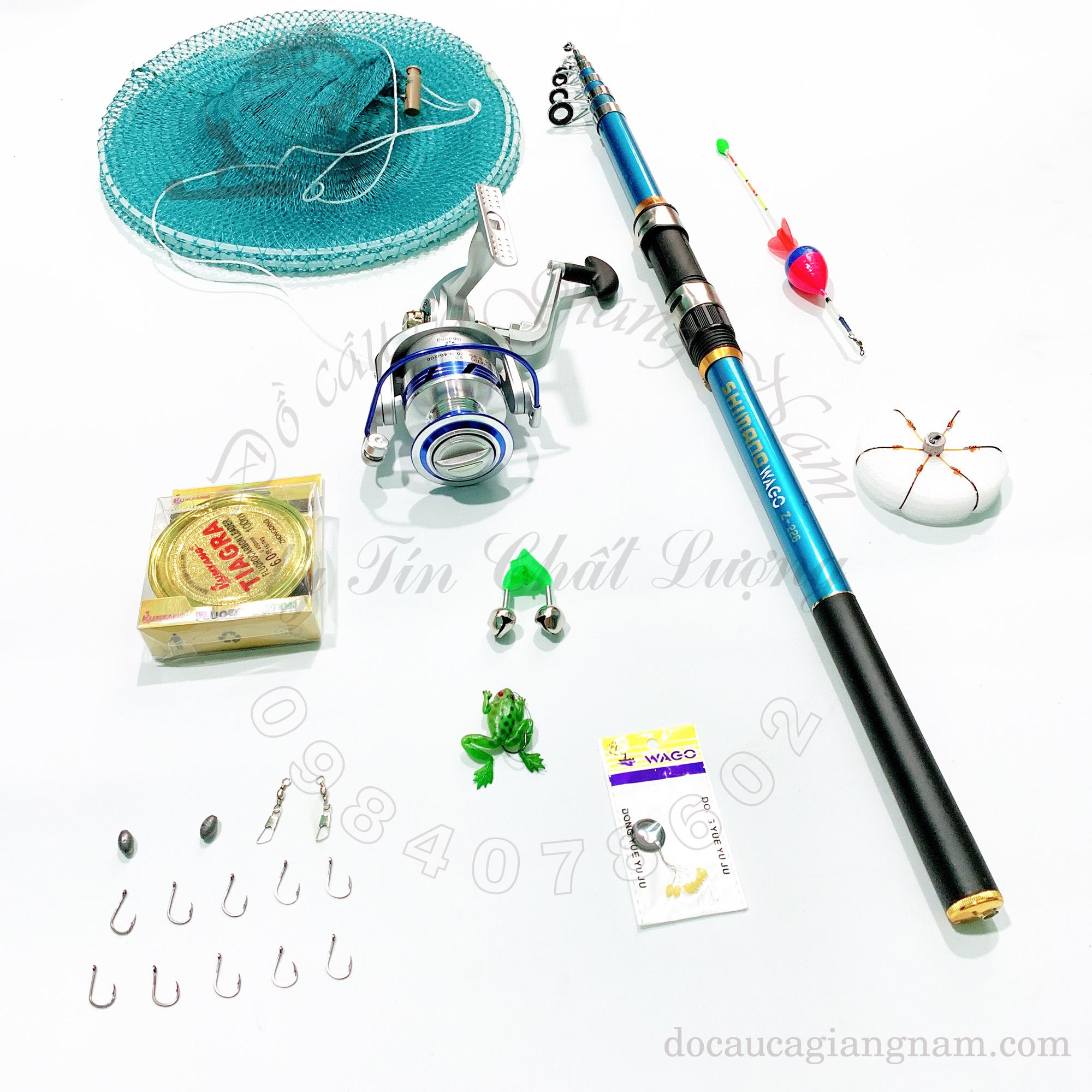 Combo cần câu shimano wago - máy câu yumoshi AL  ( đồ câu cá Giang Nam ) big sale