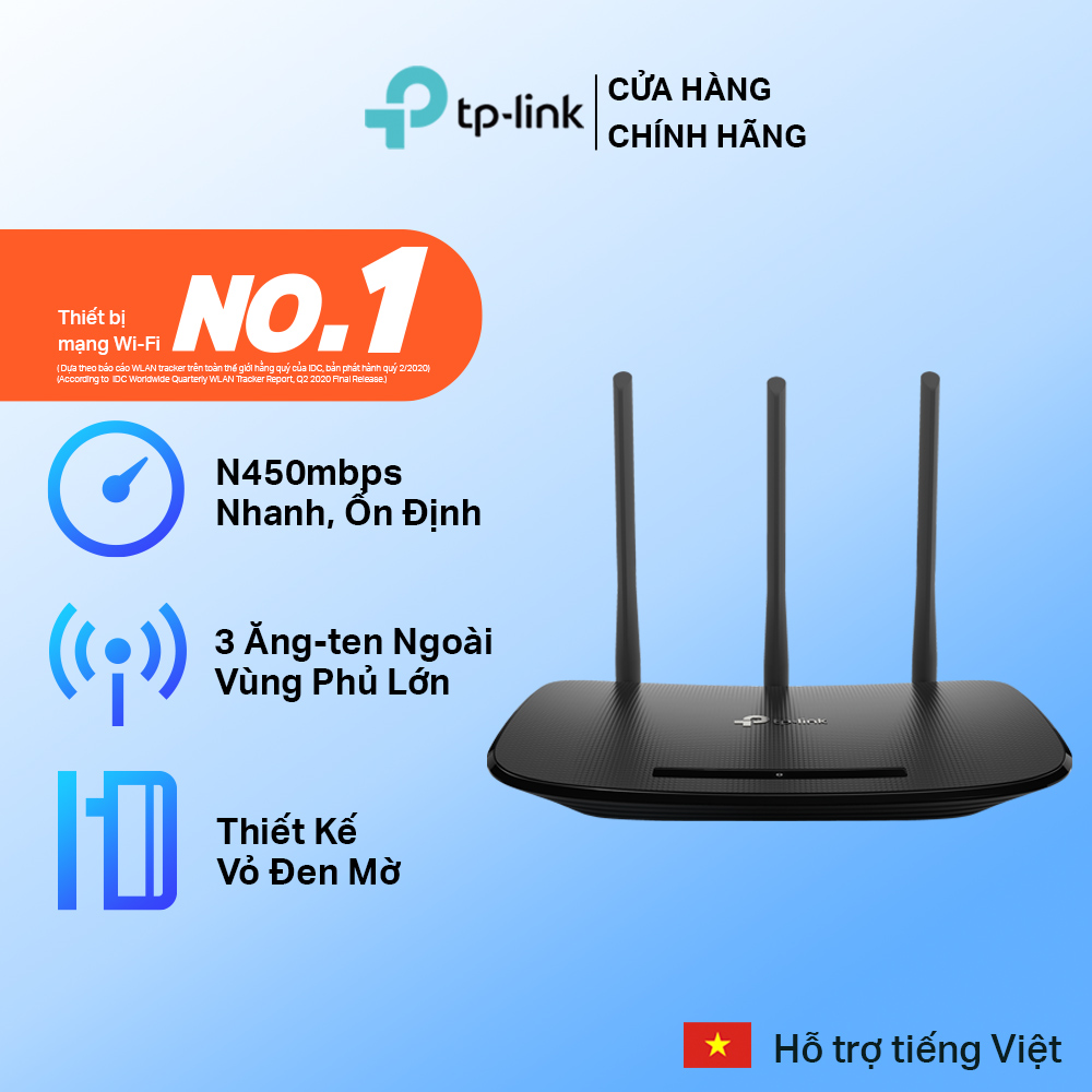 Bộ Phát Wifi TP-Link TL-WR940N Chuẩn N 450Mbps - Hãng phân phối chính thức